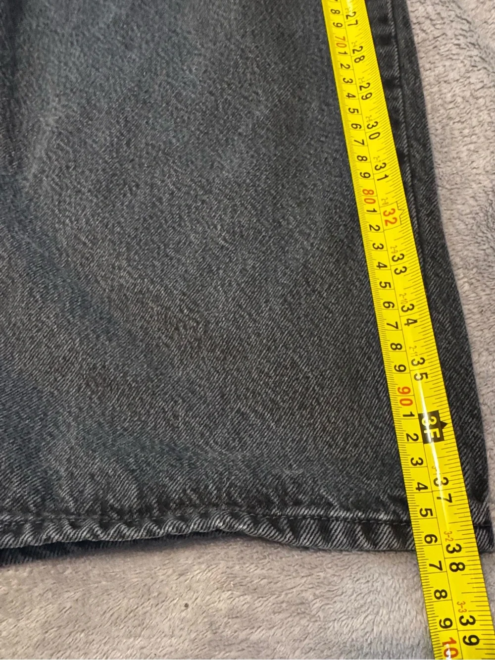 Empyre Jeans Mens 34 Black Gray Acid Wash Baggy Skate Denim Pants Y2K